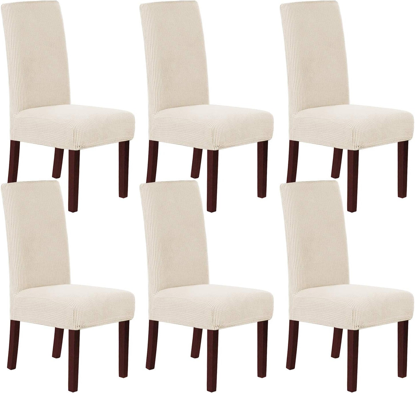 H.VERSAILTEX Stretch Dining Chair Covers Set of 6 for Protection