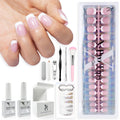 SXC French Tip Press On Nails Pink Series XS Square X-Pro Tips