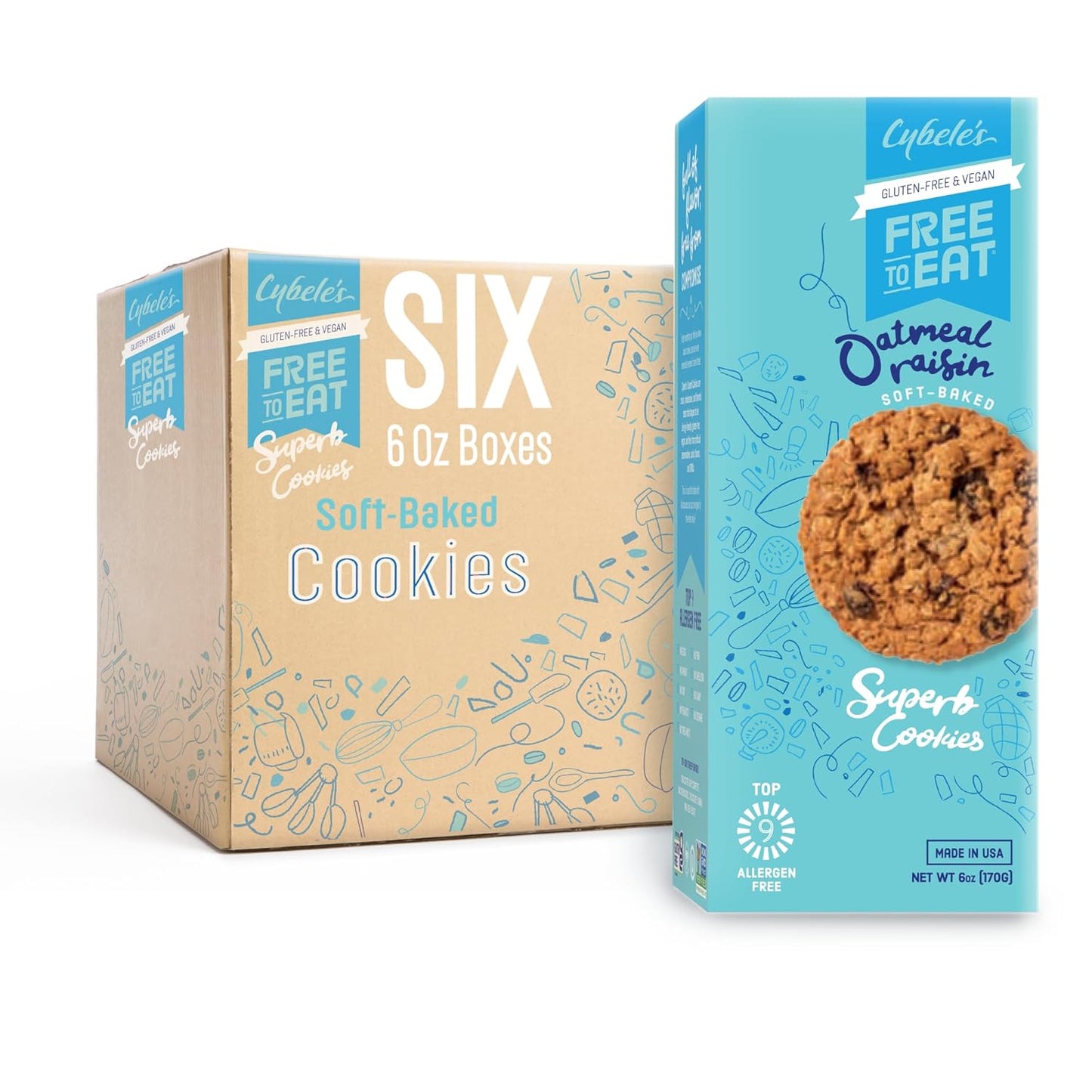 Cybeles Free To Eat Gluten-Free Vegan Cookies - Allergy-Friendly Snack
