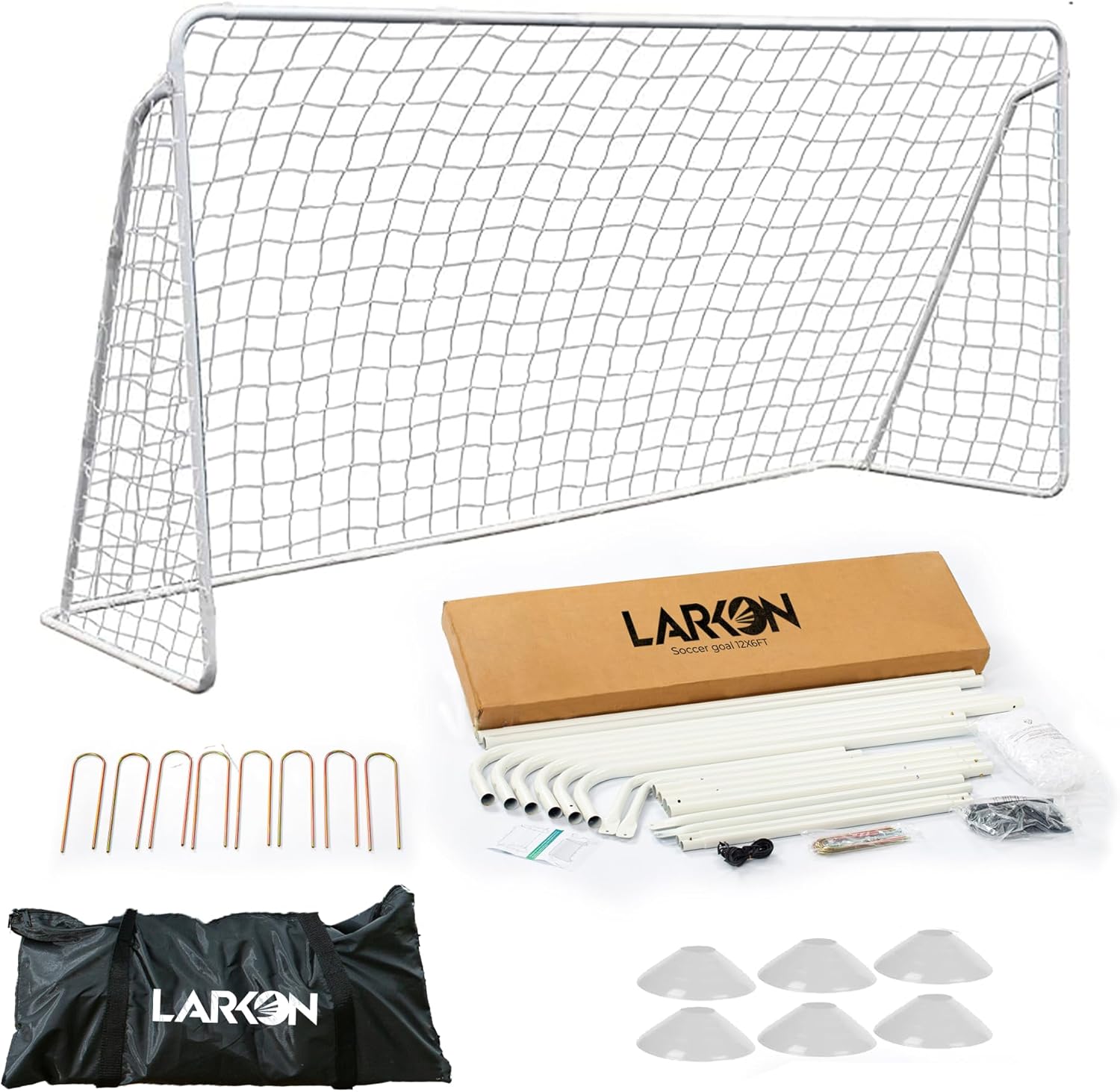 12x6 Ft Kids Soccer Goal for Backyard - Durable Training Net