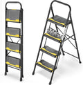 4 Step Ladder Heavy-Duty 800lb Capacity - Compact Folding Step Stool