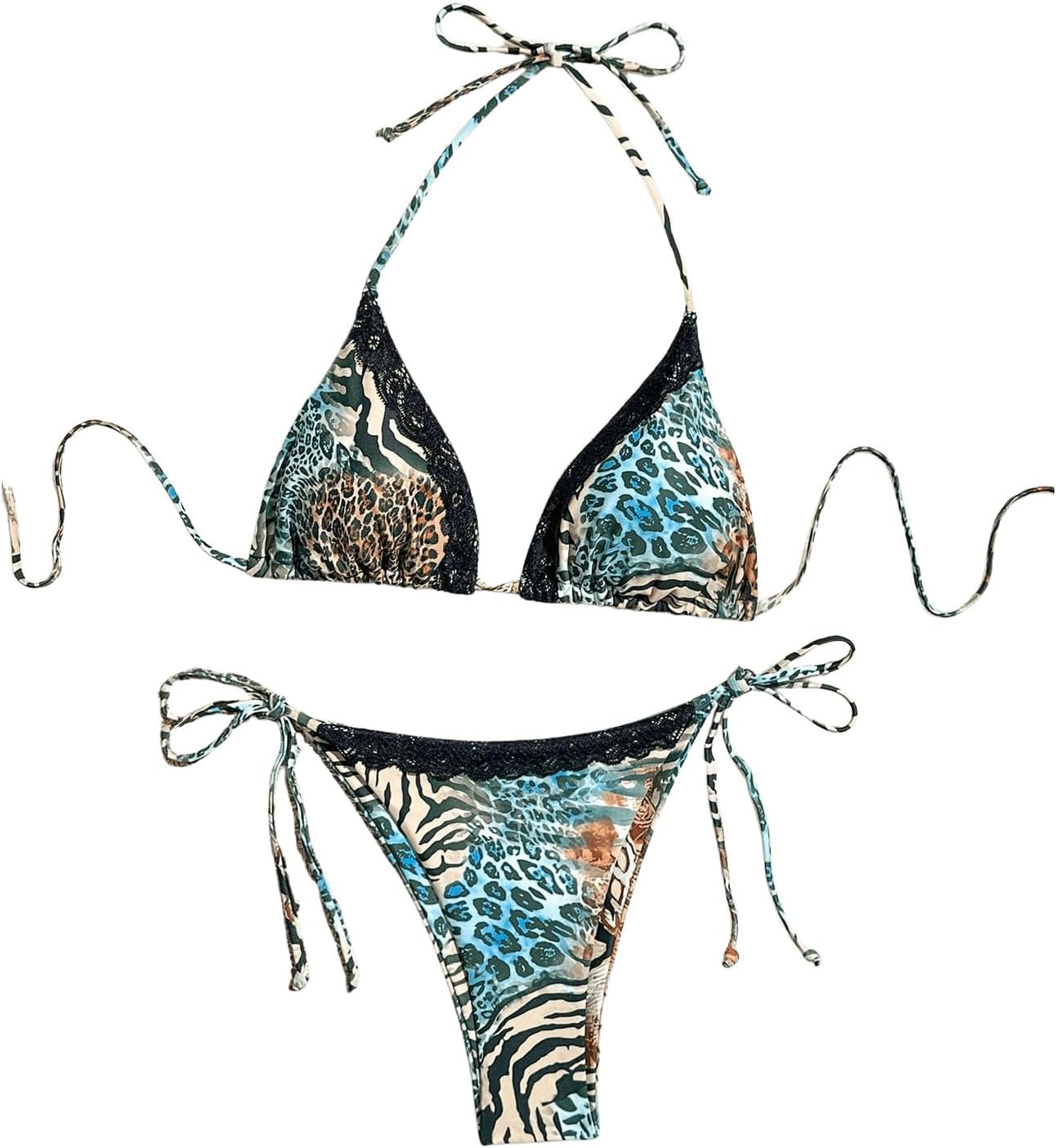Halter Leopard Bikini Set - High Cut & Stylish!