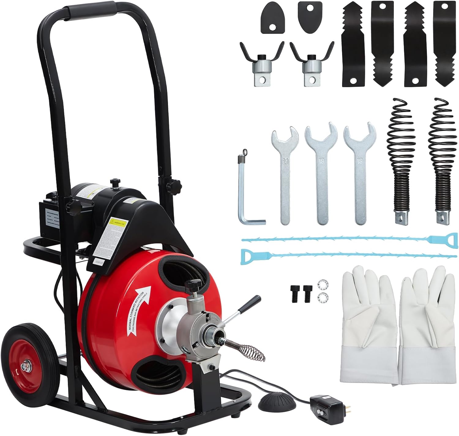 Auto Feed Drain Cleaner Machine with 200W Motor for Pipes