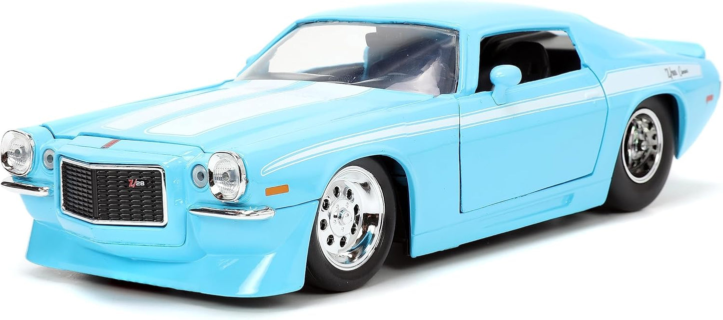 Big Time Muscle 1971 Chevy Camaro Die-Cast - Light Blue