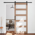 34in x 84in Barn Door with Frosted Glass and Hardware Kit