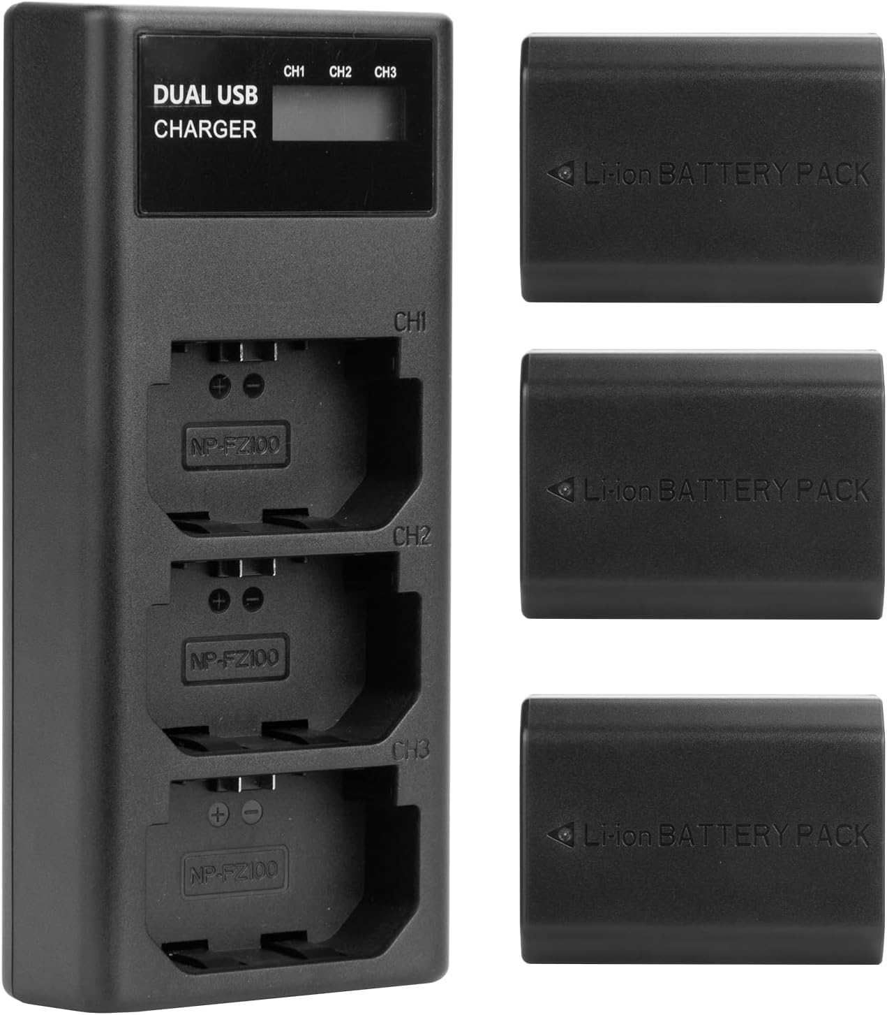 Power Trio: BESTON 3-Pack NPFZ100 Batteries 2280mAh