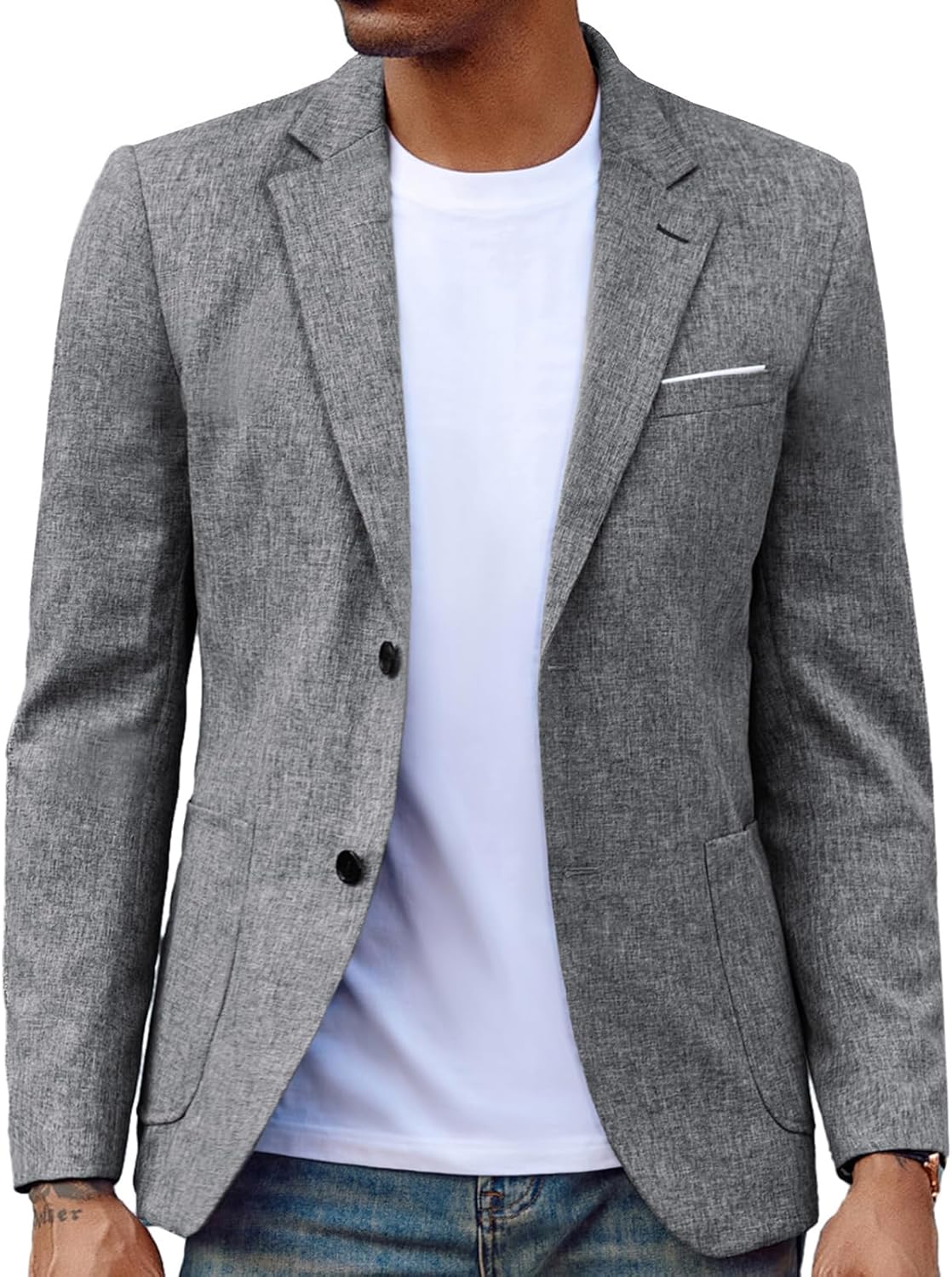 Mens Casual Sport Coat Blazer Lightweight Business Jacket
