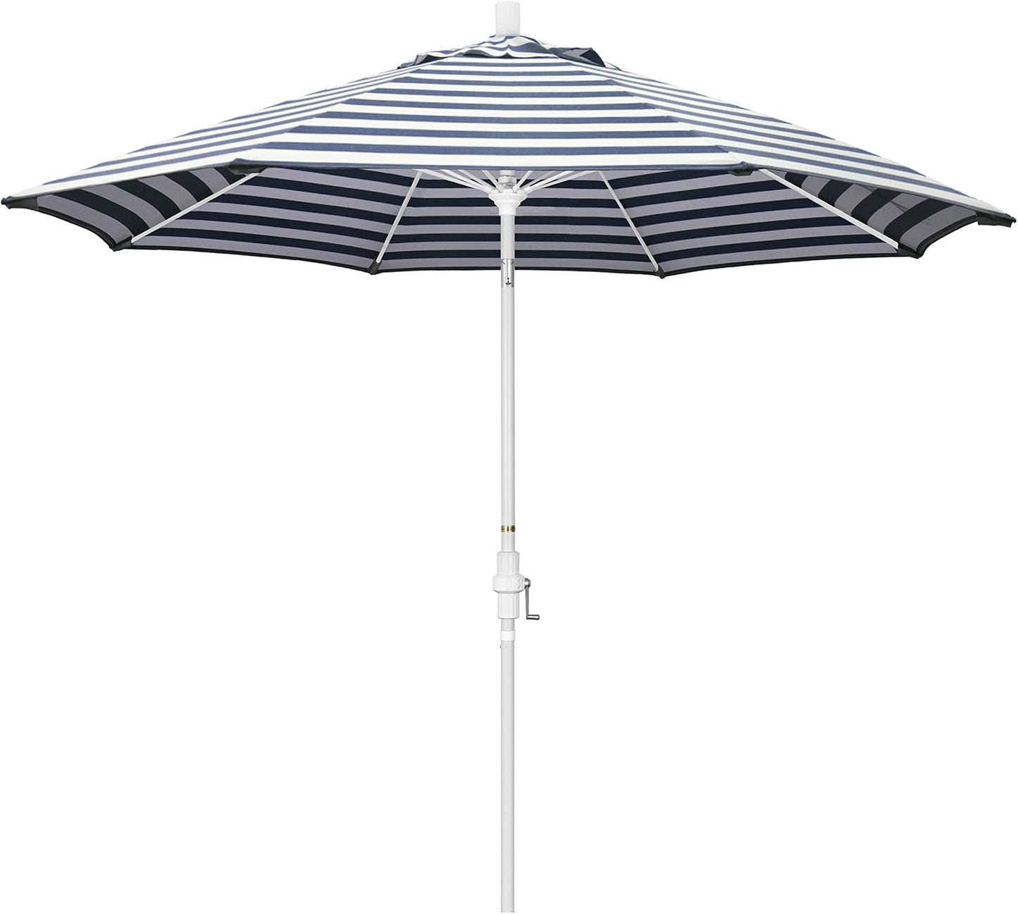 9ft Round Aluminum Pole Patio Umbrella with Collar Tilt Feature