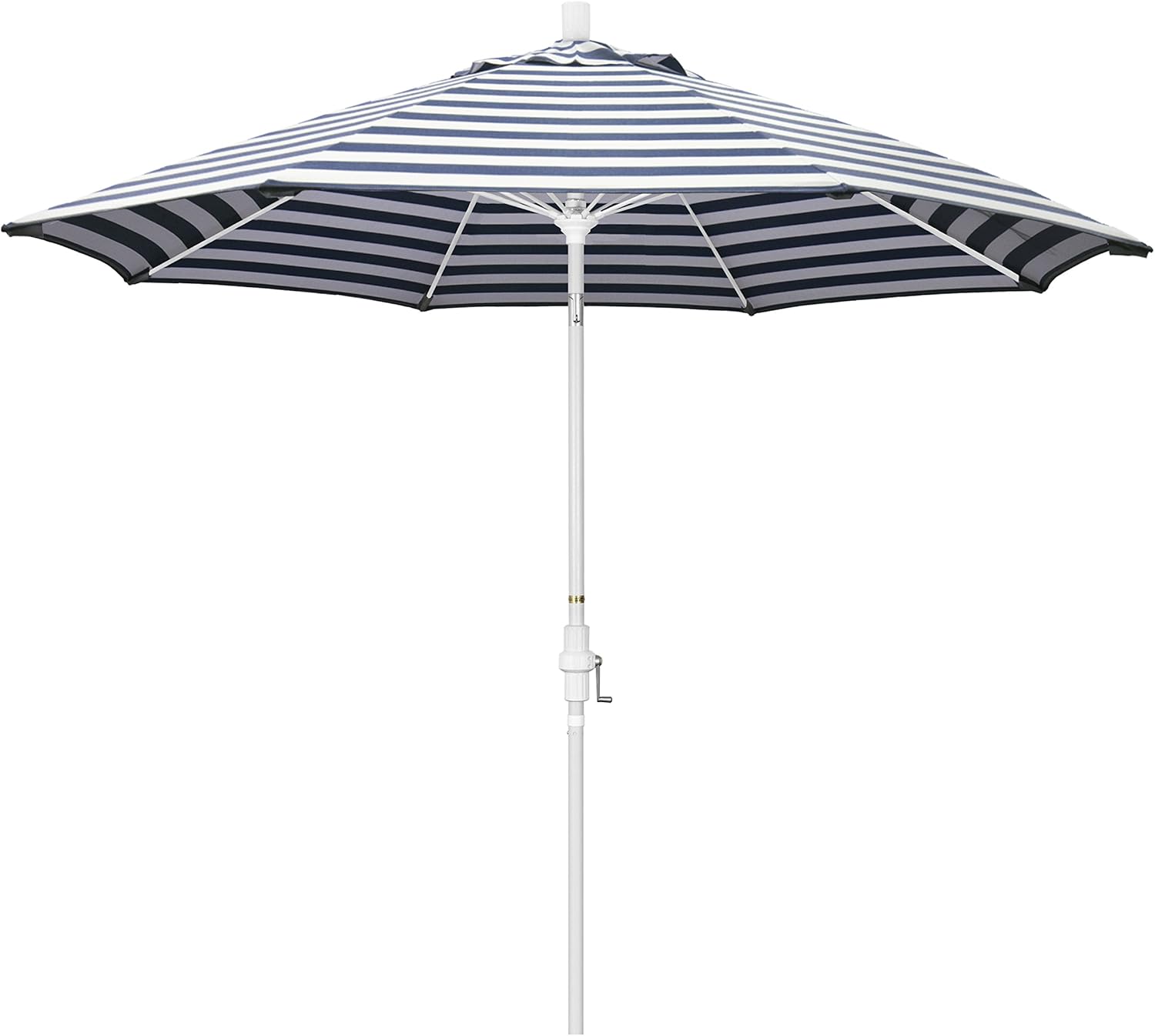 9ft Round Aluminum Pole Patio Umbrella with Collar Tilt Feature