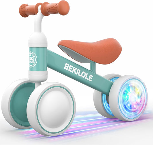 Light Up Wheel Baby Balance Bike for 1 Year Old Boys & Girls