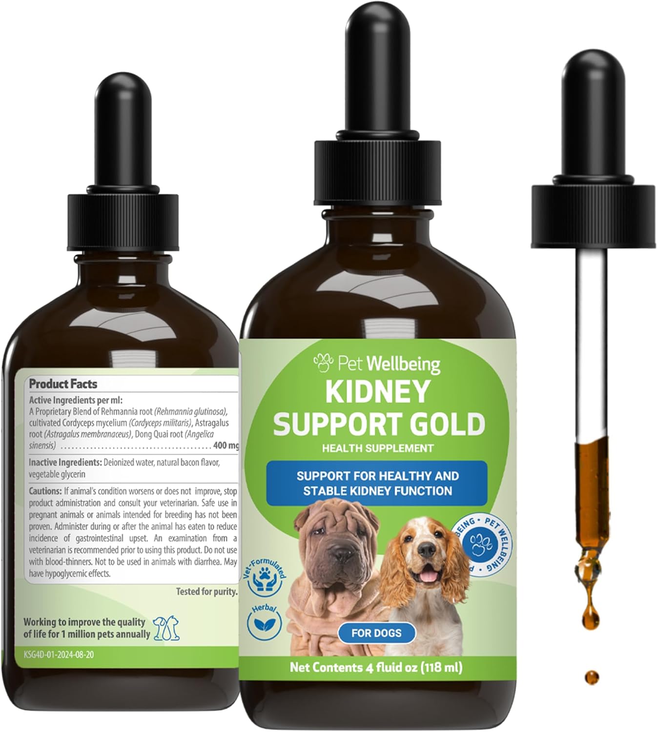 Pet Wellbeing Kidney Support Gold for Dogs - Vitality & Balance