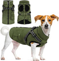 Dog Winter Coat with Harness - Waterproof Fleece Jacket