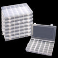 Bead Storage Organizer 36 Grids 8-Pack - Clear Adjustable Cases