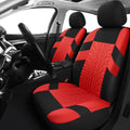 Car Seat Covers Front Pair Universal Fit Black/Red - Washable