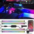 Nilight 72 LED RGB-IC Interior Car Strip Lights - App + Remote Control