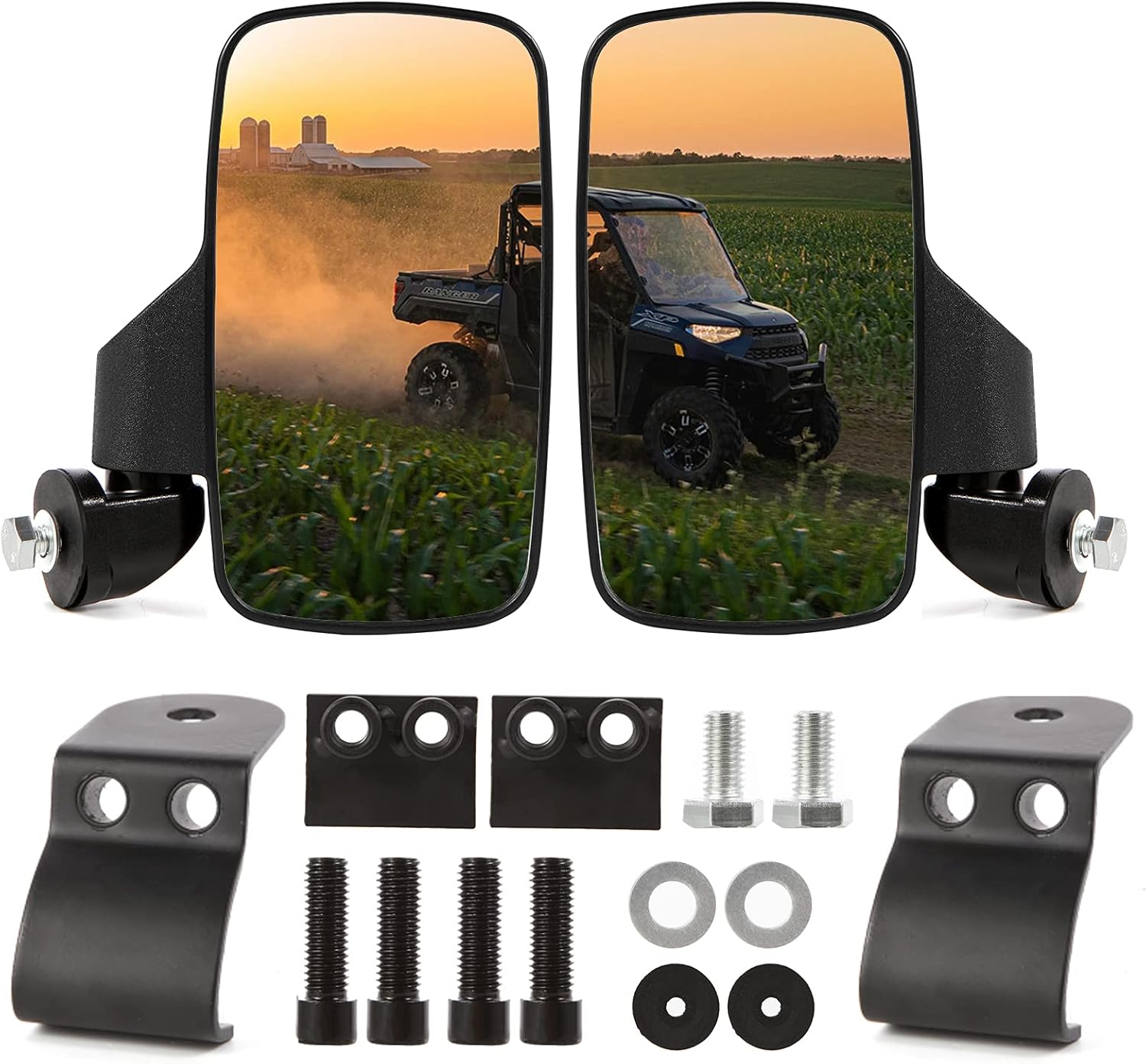 UTV Side Mirrors for Polaris General Ranger XP 570 900 1000 & Can-Am