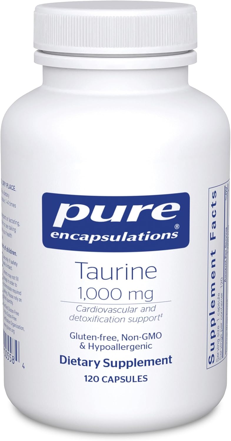 Taurine 1,000 mg Capsules for Heart Health & Detox Support