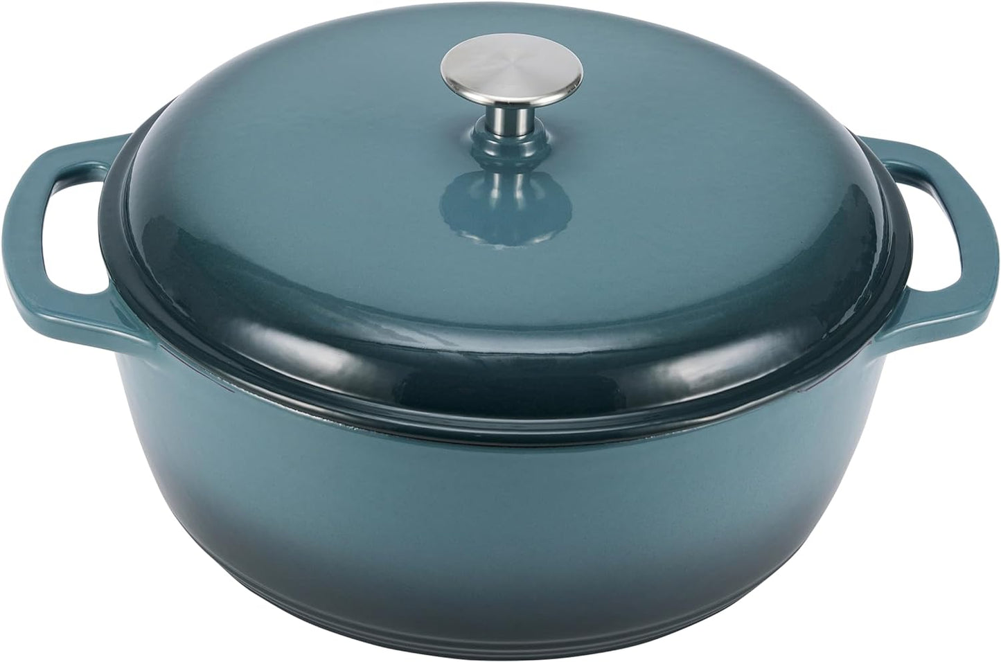Enameled Cast Iron Dutch Oven Pot with Lid, 6-Quart, Gray