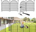 Adavin Tall Garden Fence Animal Barrier with Gate - Strong Rustproof