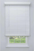 Cordless 2ft Faux Wood Blind White 69 W x 60 H Outside Mount - Clean