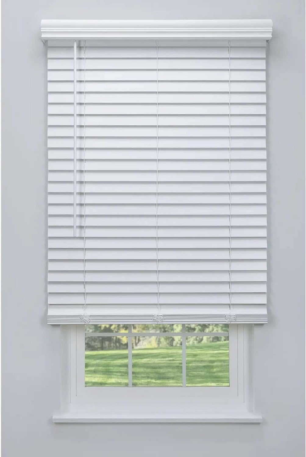 Cordless 2in Faux Wood Blinds for Outside Mount by Linen Avenue