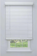 Linen Avenue Cordless 2ft Faux Wood Blind White 50 W x 52 H - Outside