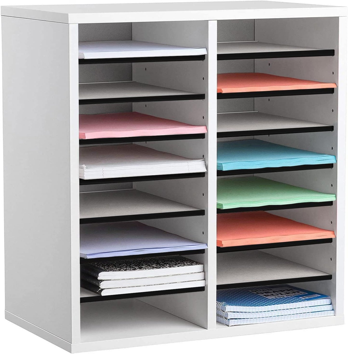 AdirOffice Wooden Adjustable Literature Organizer for Offices