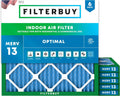 19x19x1 MERV 13 Air Filter 6-Pack - Optimal Smoke & Allergy Defense
