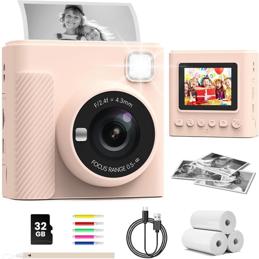 TIATUA Kids Instant Camera: HD Video & Instant Prints!