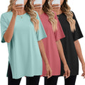Oversized Women's Gym T Shirts 3 Pack - Soft Breathable Casual Tee