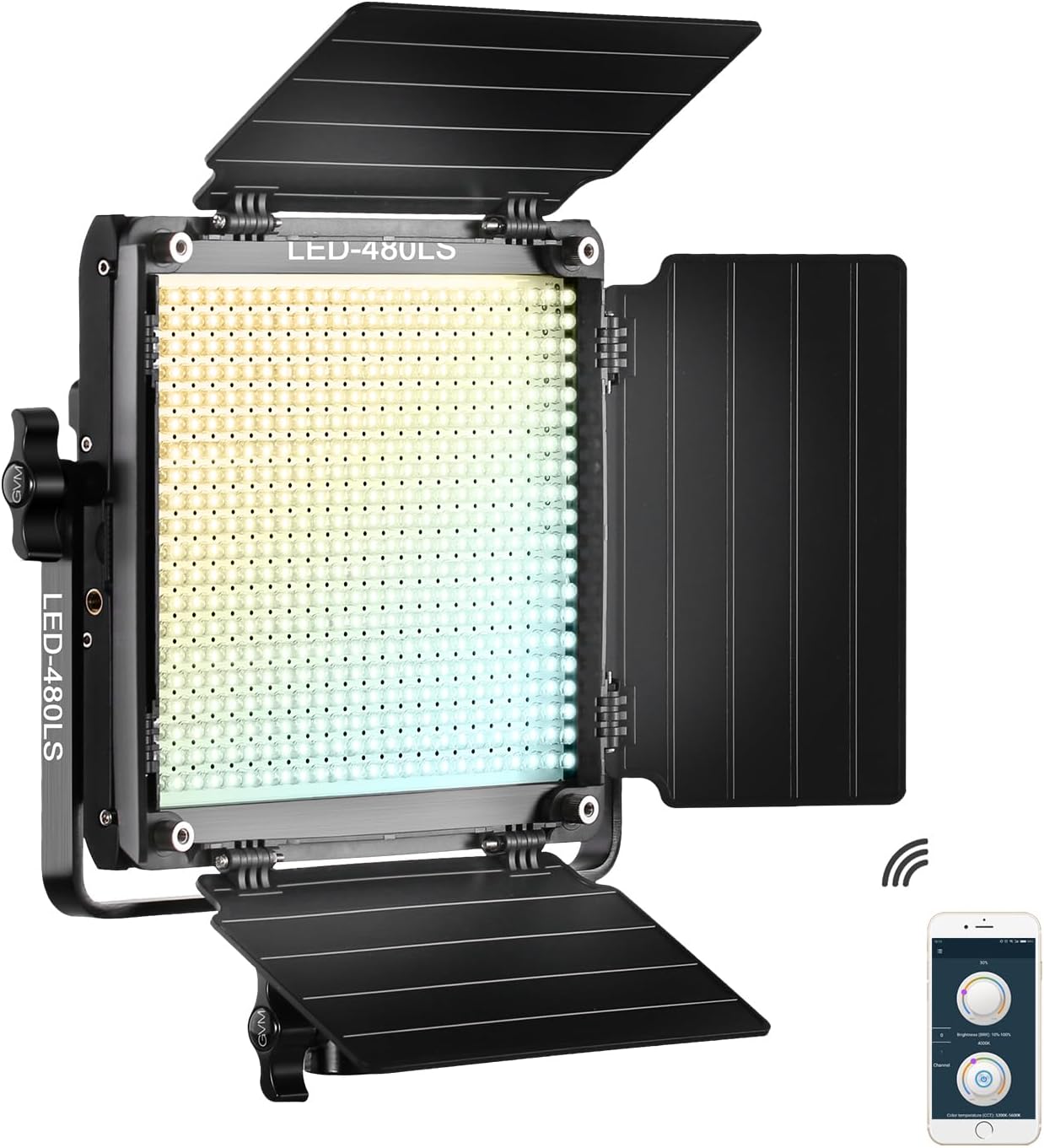 GVM Led Bi-Color Video Lights with APP Function for Studios
