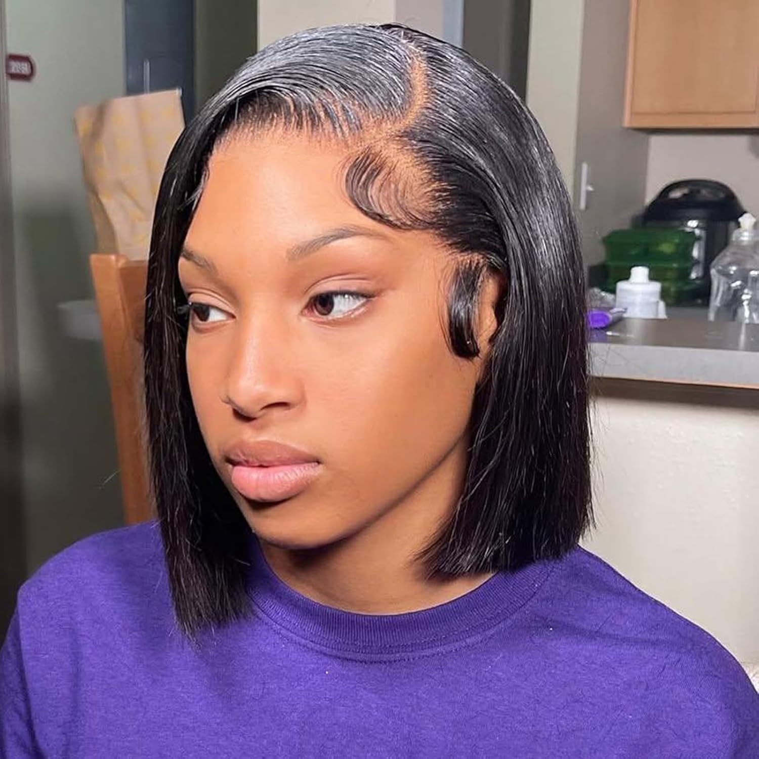 Bob Wig Human Hair Straight 13x4 Lace Front for Black Women