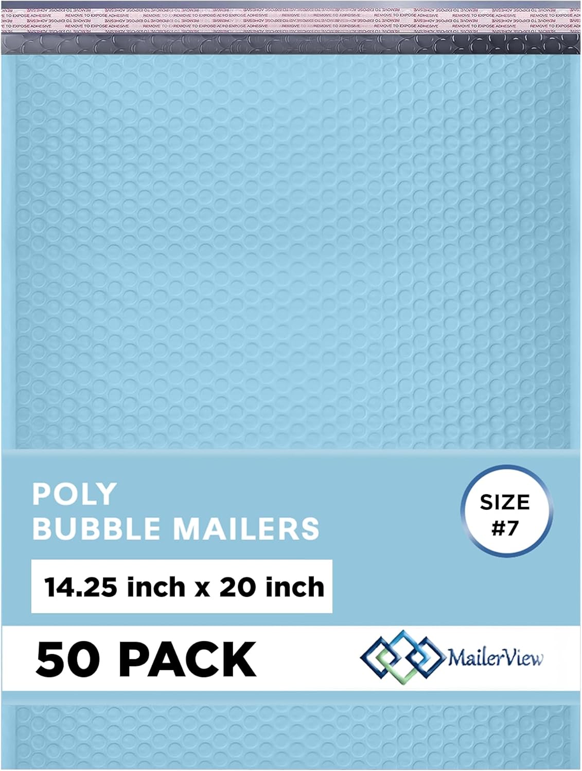Light Blue Extra Large Poly Bubble Mailers for Safe Shipping