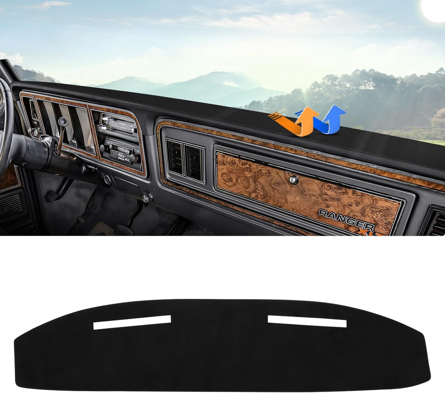 Custom Fit Dashboard Cover Mat for 1973-1979 Ford Trucks