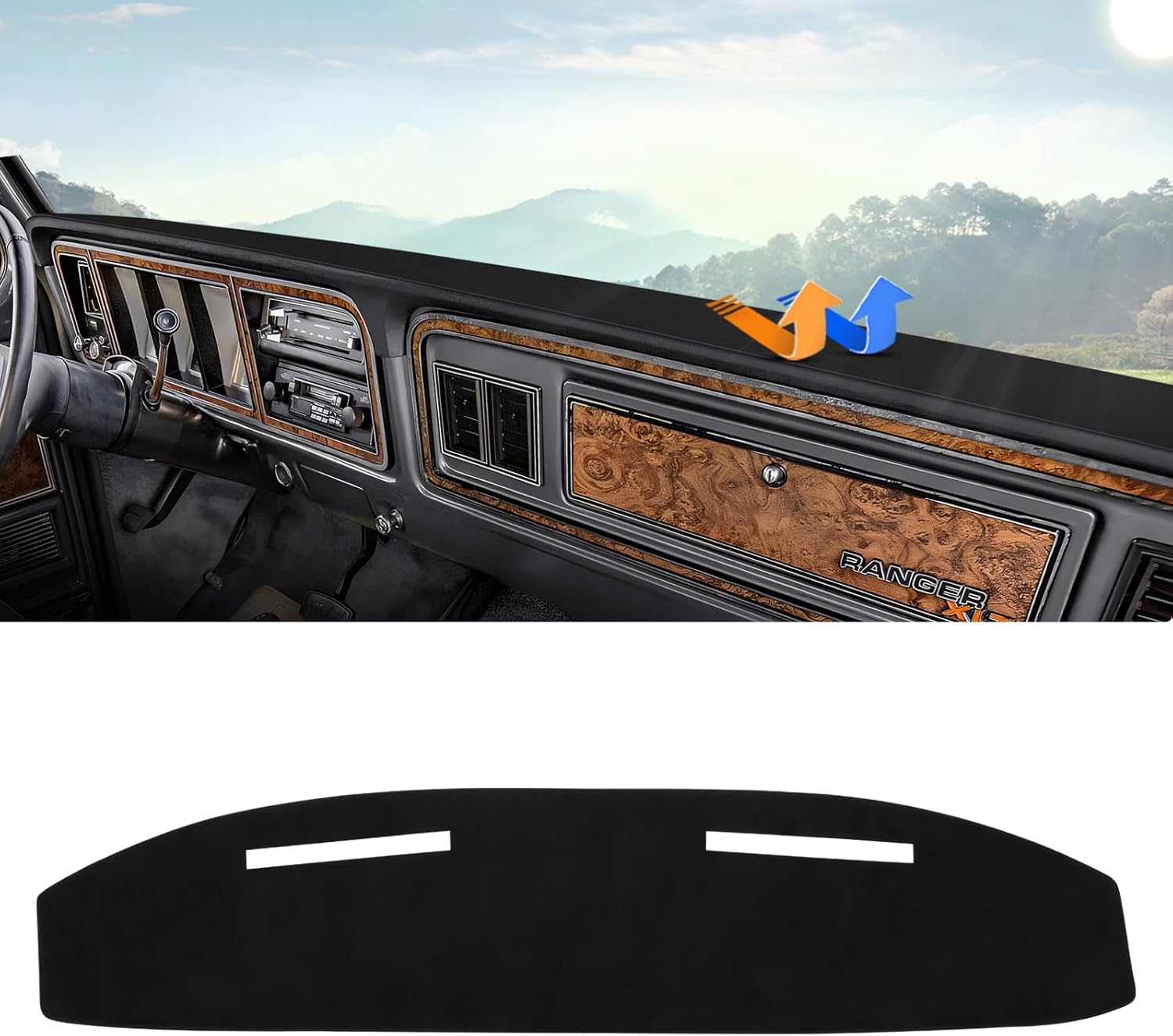 Custom Fit Dashboard Cover Mat for 1973-1979 Ford Trucks