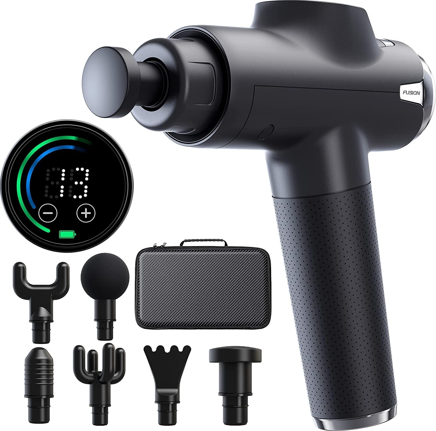 Fusion Black Pro Deep Tissue Massage Gun for Pain Relief