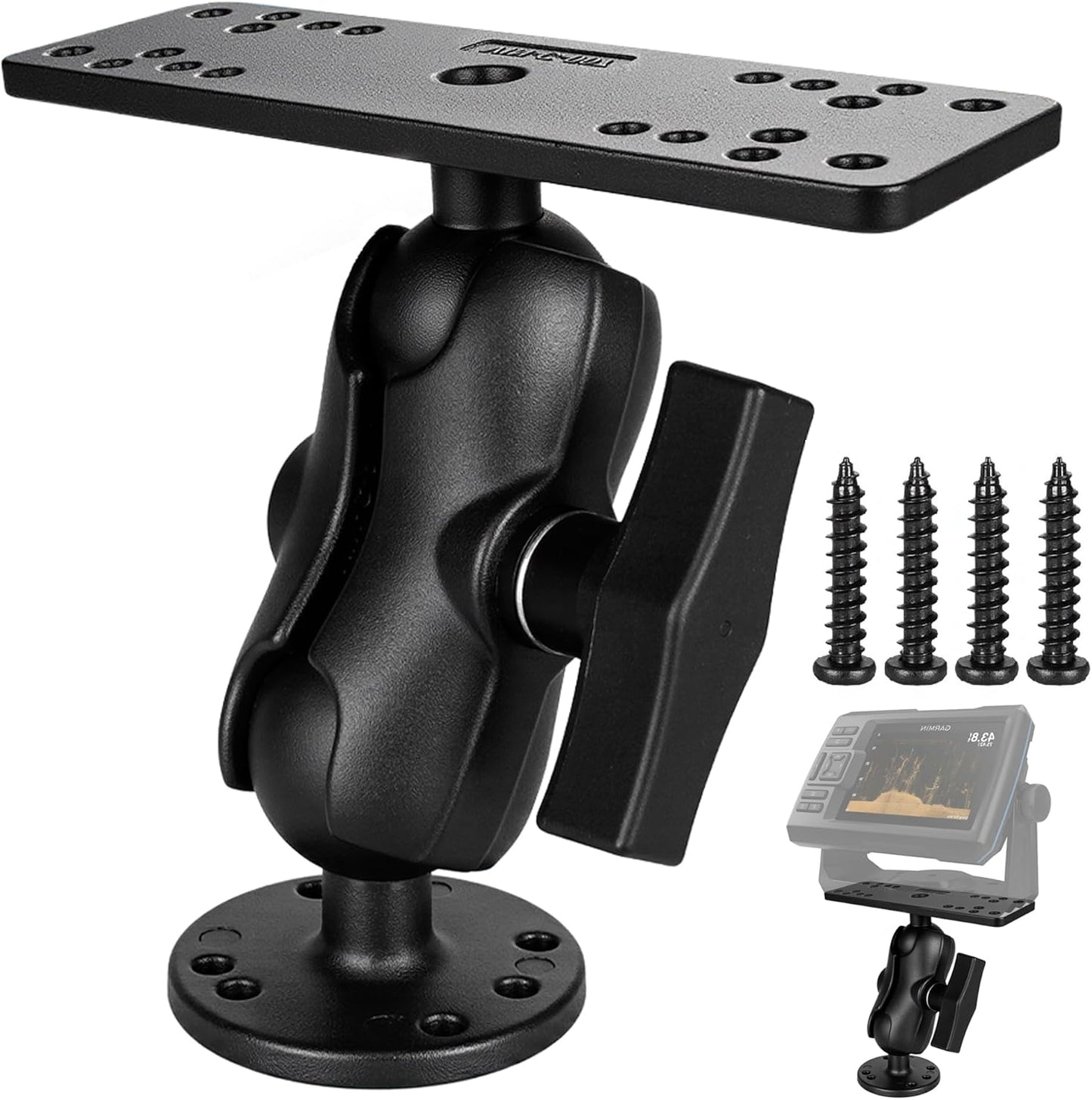 Fish Finder Mount with C Size 1.5 Ball for Marine Electronics