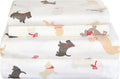 Pointehaven Flannel 170 GSM Sheet Set Queen - Winter Dogs Print