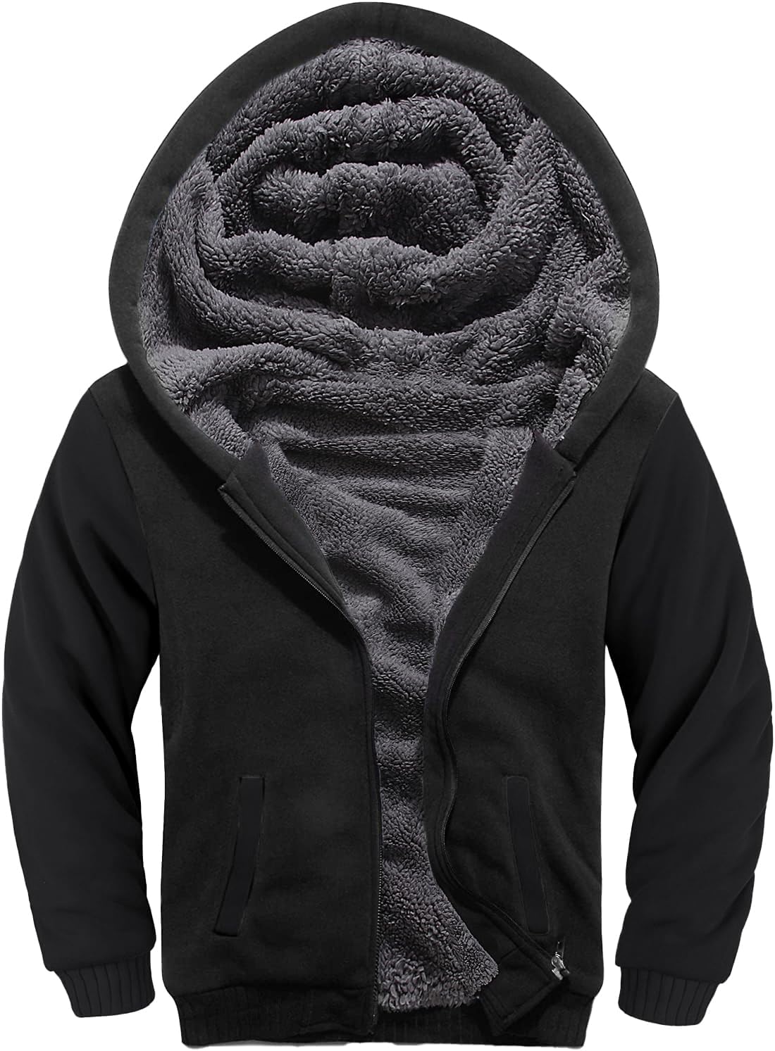 GEEK LIGHTING Boys Sherpa Lined Hoodie for Cozy Winter Wear