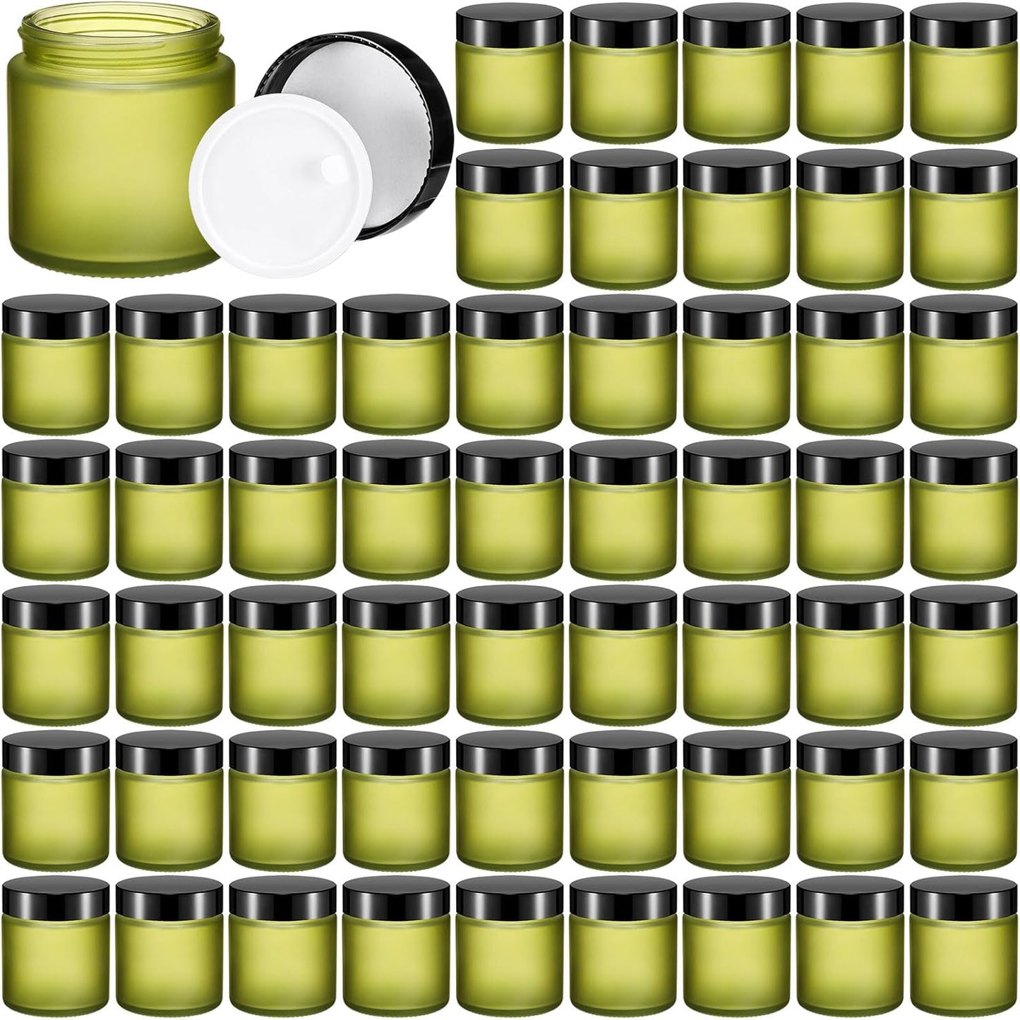 64 Pcs 4 oz Glass Jars with Lids for Cosmetics and Crafts