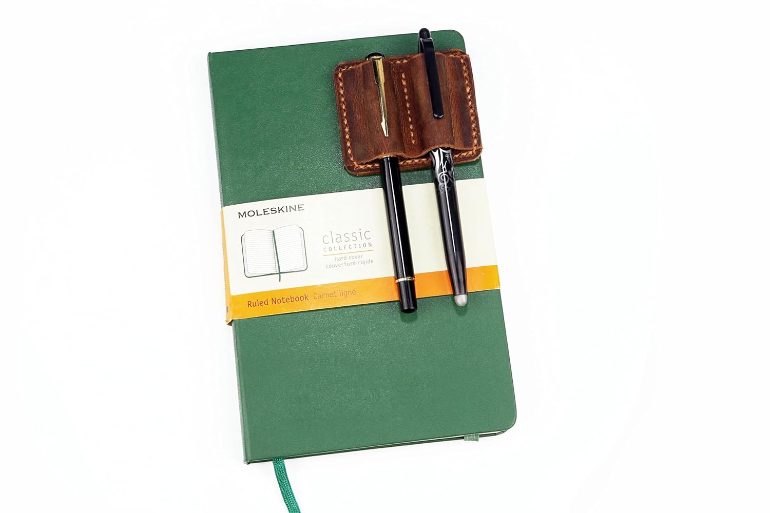 Custom Leather Pen Holder for Notebook - D&M Studio