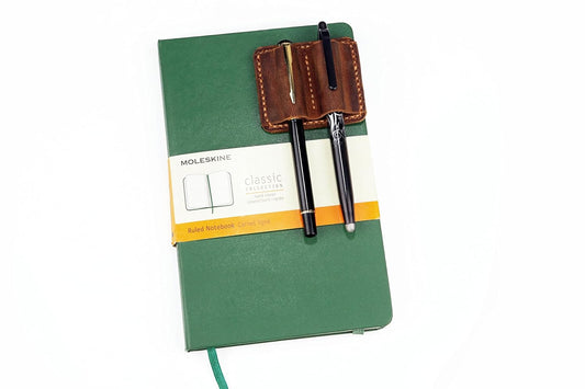 Custom Leather Pen Holder for Notebook - D&M Studio
