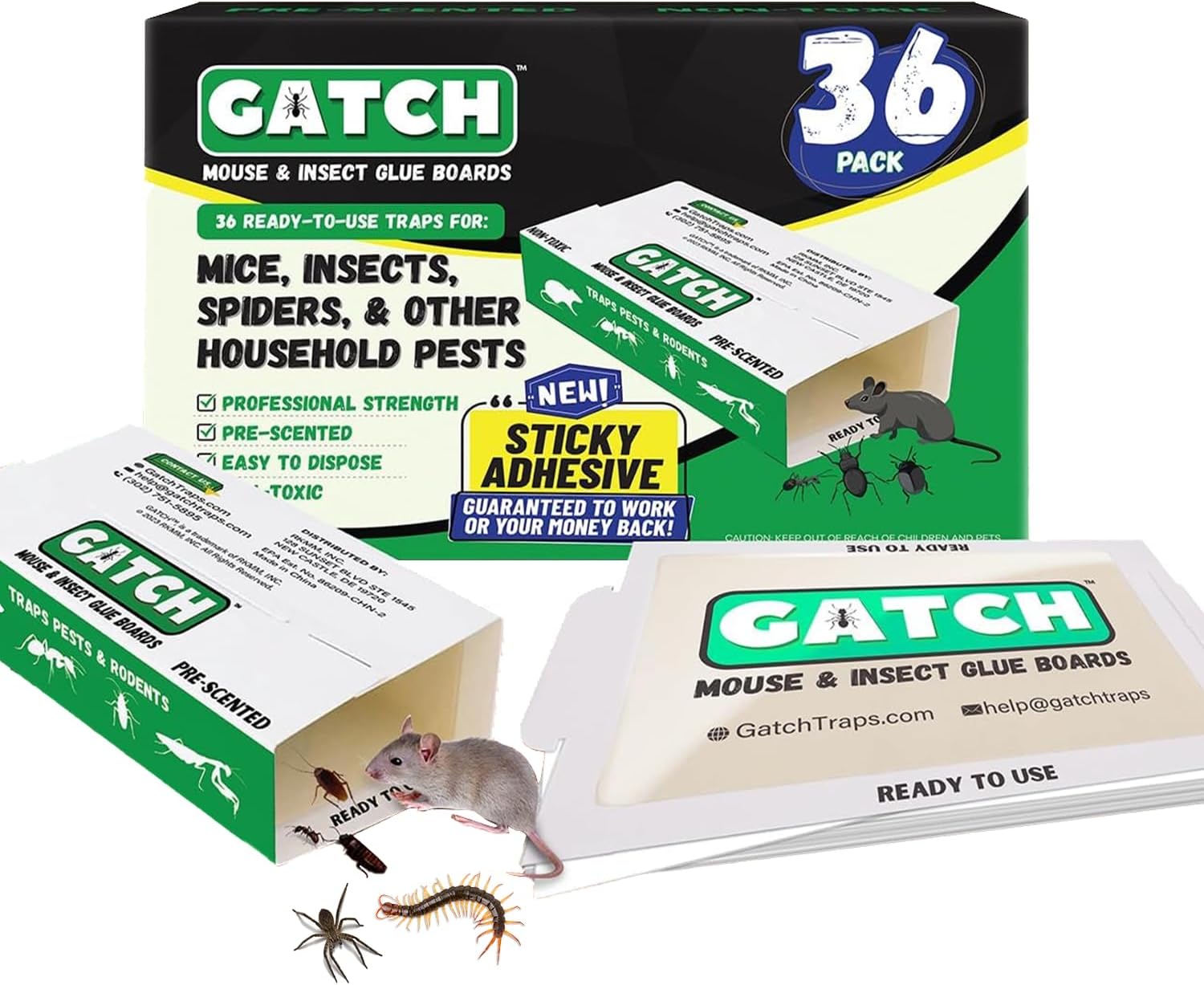Proven Pest Control: GATCH Mouse & Insect Glue Traps