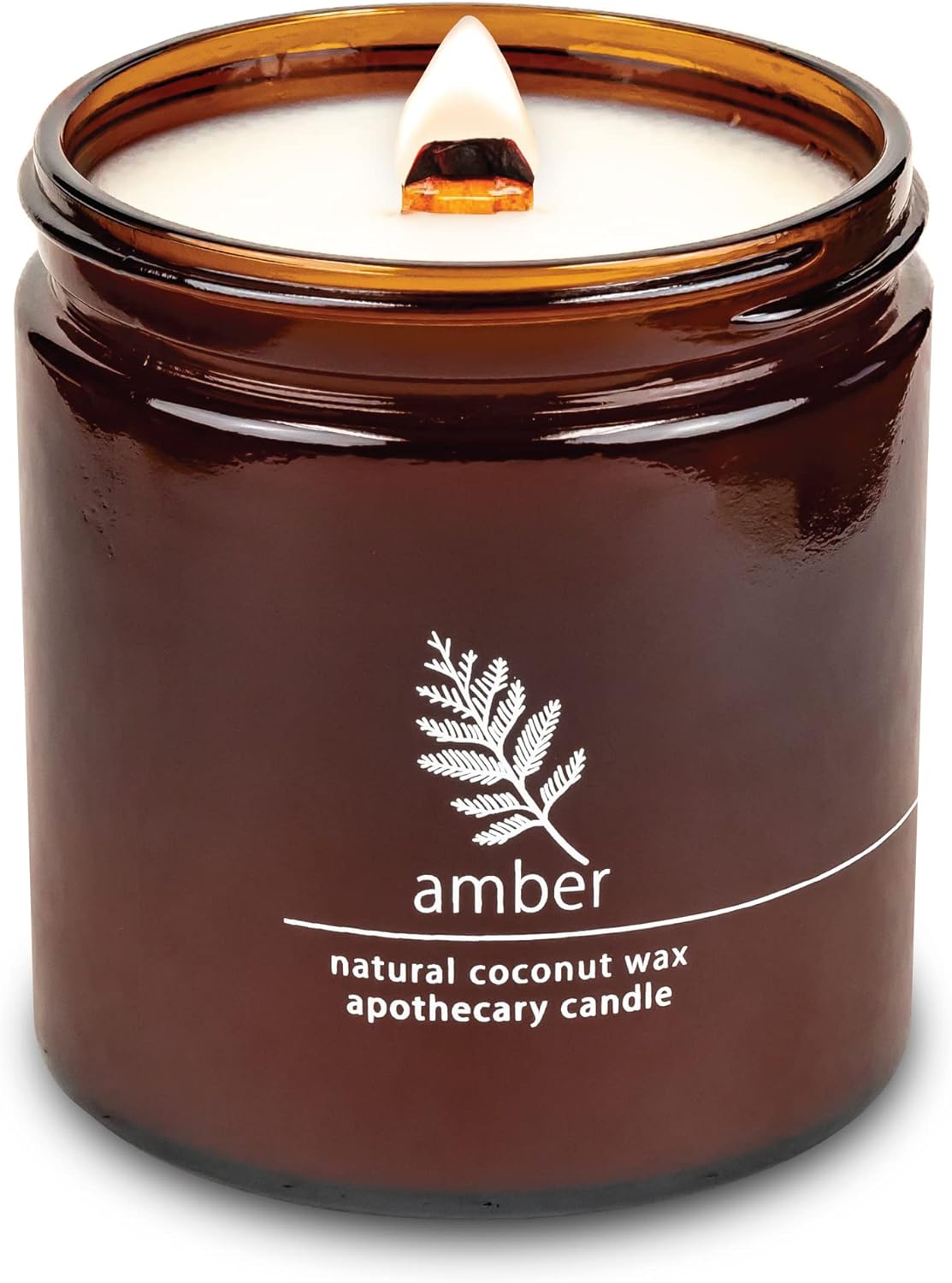 Crackling Wood Wick Candle with Natural Coconut Wax and Oils