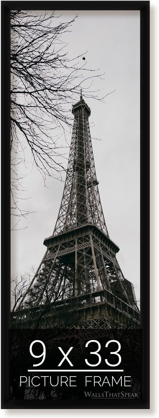 9x33 Black Picture Frame for Puzzles Posters Photos Artwork