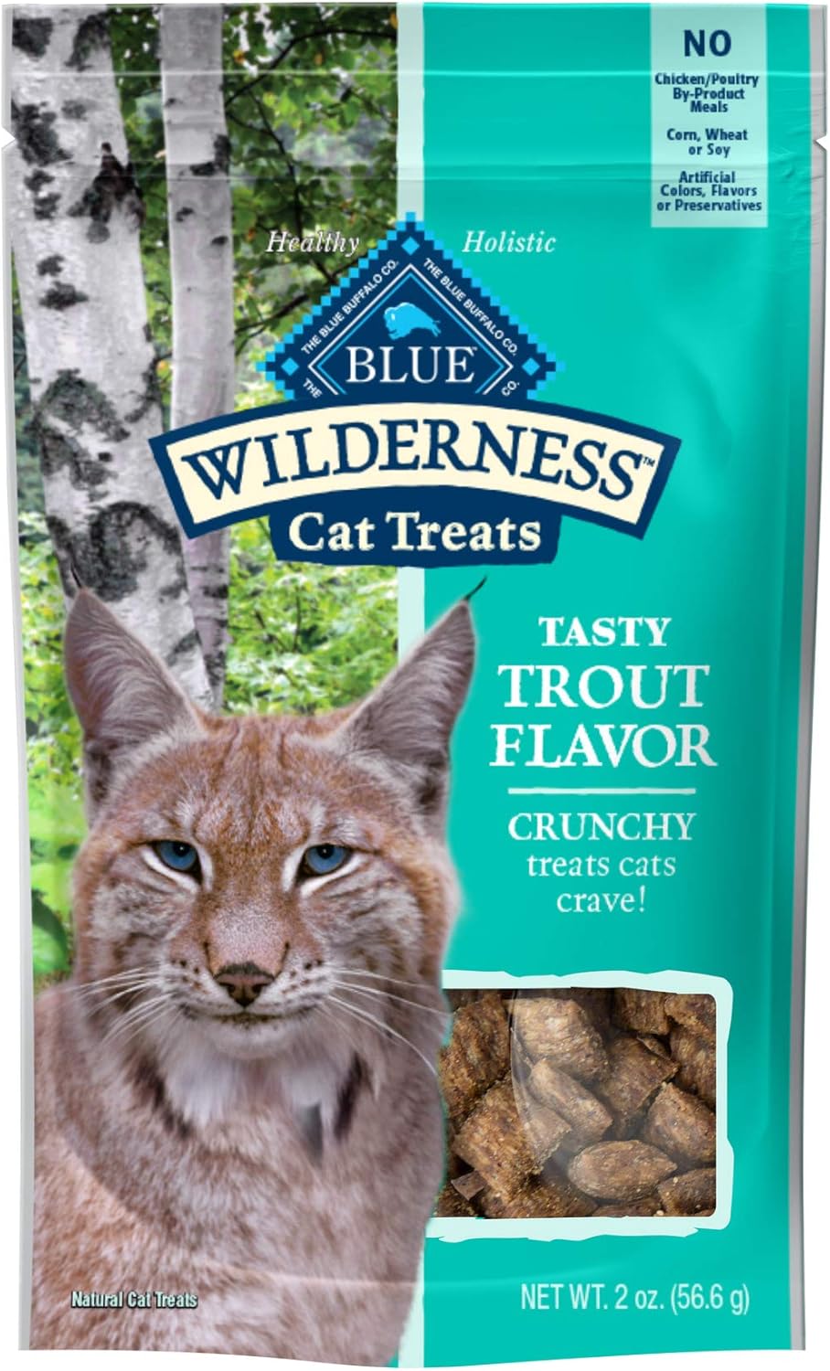 Blue Buffalo Wilderness Crunchy Cat Treats with Real Trout