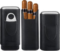 COOL KNIGHT Leather Cigar Case with Cedar Wood Lining for Travel