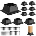 4x4 Post Base 10Pcs Heavy Duty Steel Bracket for Deck Support