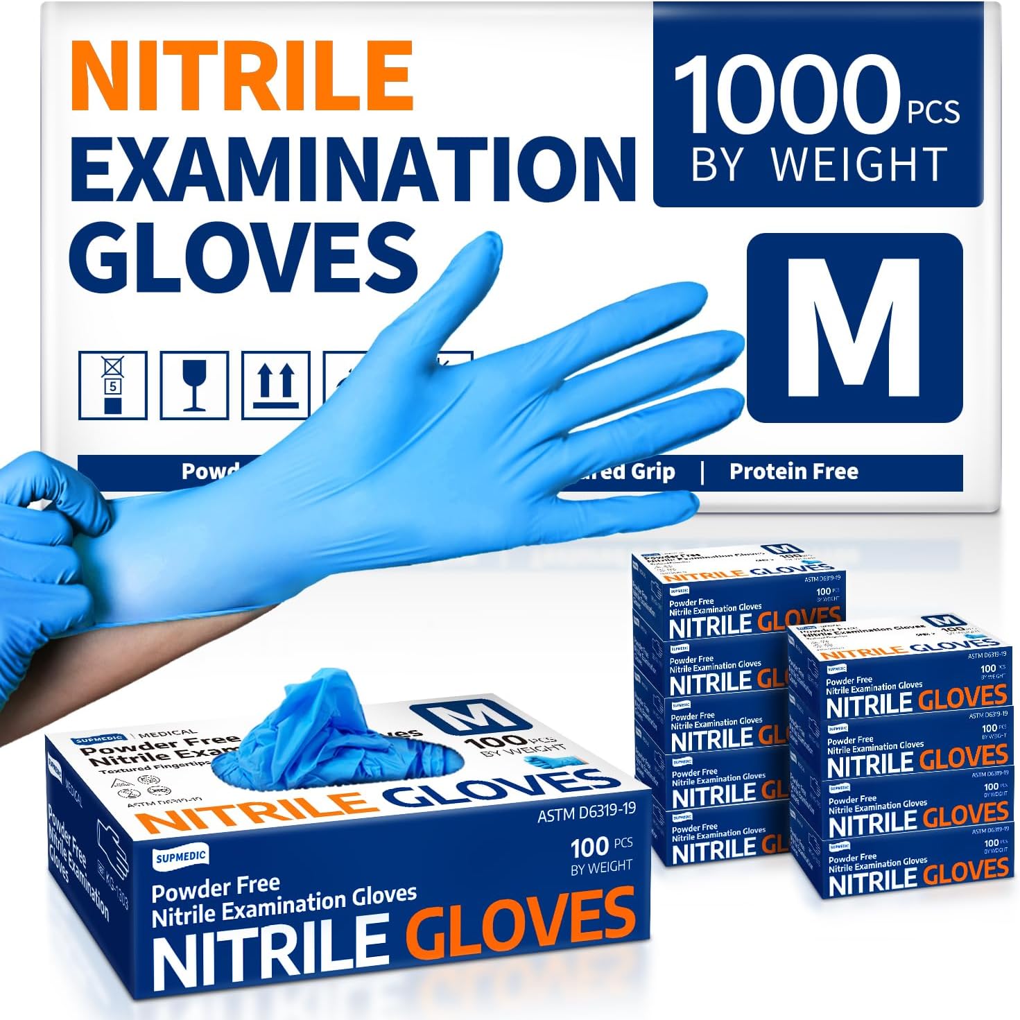 Supmedic Nitrile Exam Gloves - Latex-Free & Food Safe