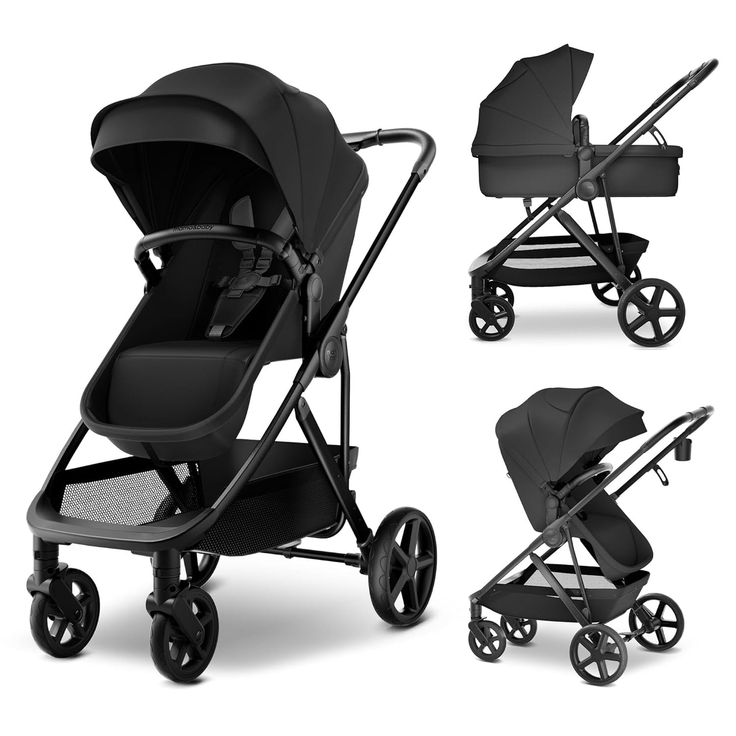 Rovee 2-in-1 Baby Stroller with Reversible Seat and Canopy